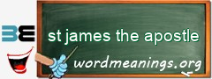 WordMeaning blackboard for st james the apostle
